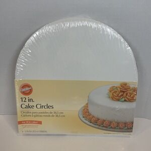 Wilton 12 Inch cardboard cake base Circles 8 Count New Sealed 2104-129